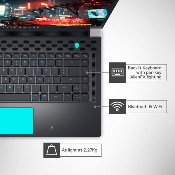 Dell Alienware x15 R1 Windows Gaming Laptop, Inteli7-11800H 16GB, Intel 1TB SSD, Win 11 + MSO’21, NVIDIA RTX 3060 6GB, 15.6″ FHD 300 nits - Image 2