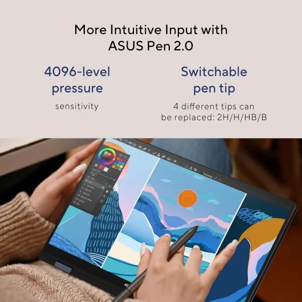 ASUS Zenbook 14 Flip OLED (2023), Intel Core EVO i7-1360P 13th Gen, 14″ (35.56 cm) 2.8K 90Hz OLED, Thin & Light Laptop (16GB/1TB SSD/Iris Xe/Win 11/Of - Image 2