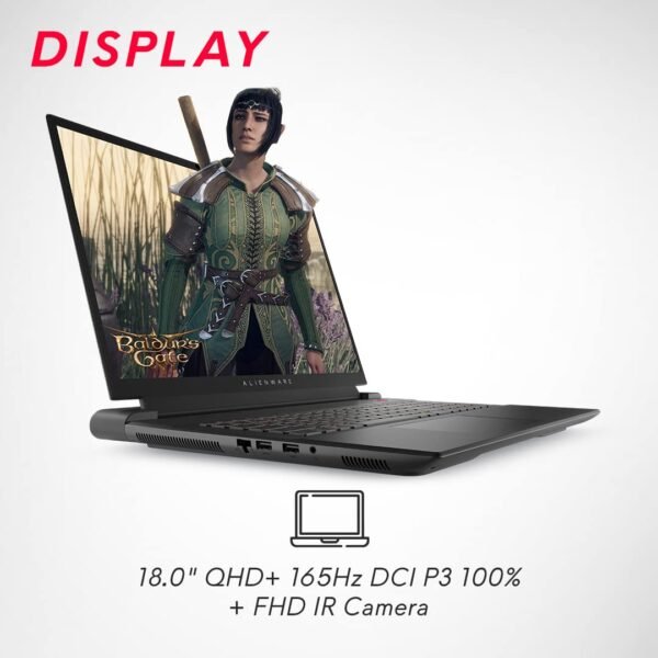 Dell Alienware m18 R1 Gaming Laptop, Intel Core i9-13900HX/32GB/1TB SSD/NVIDIA RTX 4080 12GB GDDR6/18.0″(45.72cm) QHD 165Hz/Win 11+MSO - Image 2